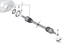 Original BMW Abtriebswelle rechts D=38mm (33207598036)