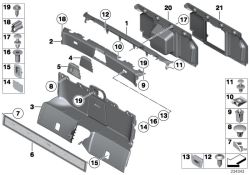 Original BMW Verkleidung Trennwand oben  (51469129766)