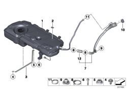 BMW original Abrazadera tubo flexibleMini Paceman R61 28,6MM (11631716971) (11631716971)