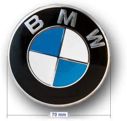 BMW Plakette geprägt mit Klebefolie D=70mm (36136758569)