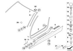 Original BMW Spacer clip  (07146965447)