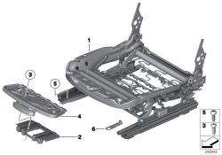 BMW original Mecánica del asiento izquierda X1 F48 (52107118423) (52107118423)