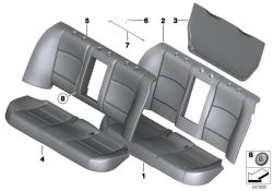 52207251350 Foam section seat Seats Rear seat BMW 5er F11 F10N >247805<, Elem. in espanso sedile