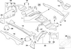 Original BMW Right shock absorber support  (41137064660)