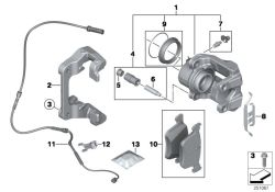 BMW original Juego d reparación válvula d ventilación X5 E53 (34116852852) (34116852852)