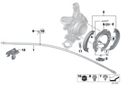 Original BMW Handbremsbowdenzug  (34406857640)