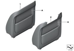 BMW original Pared dorsal asiento cuero 5er G30 INDIVIDUAL (52107985452) (52107985452)