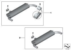 BMW original Abrazadera tensoraMini Paceman R61 diameter = 60,6MM (18307793025) (18307793025)