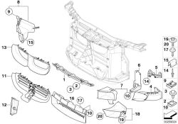 Conduit d`air supérieur d`origine BMW  (51747189263)