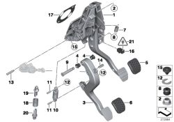 Original BMW Brake pedal return spring  (35216753829)