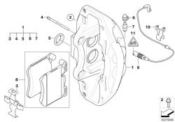 Original BMW Bremsbelagfühler vorne links  (34356789080)