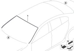 Joint de pare-brise d`origine BMW HUD (51317227340)