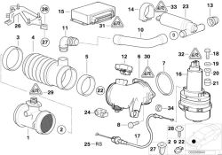 Original BMW Faltenbalg ASC+T (13711432409)