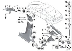 Original BMW Blende A-Säule links anthrazit (51437903779)