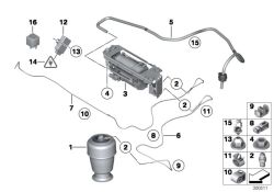 Boîtier de cde p suspension pneumatique d`origine BMW  (37146860386)