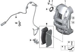 Clip capteur d`usure plaquette de frein d`origine BMW  (34356779356)