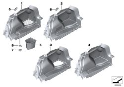 Original BMW Verkleidung Gepäckraum rechts  (51477249620)