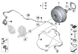 Original BMW Halter Unterdruckleitung  (11667599548)