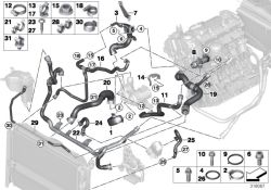 Original BMW Schlauchhalter 40/24 (17127510098)