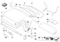 Original BMW Befestigungssatz Hardtop  (54212348479)