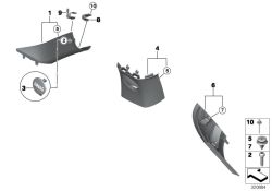 Original BMW Blende A-Säule links Carbon Black (51439812099)