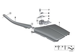 Original BMW Locking mechanism for armrest  (51169213661)