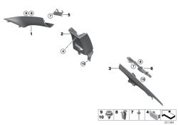 Original BMW Blende A-Säule links everestgrau (51437321385)