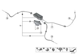 Câble frein de stationnement de droite d`origine BMW  (34436870192)