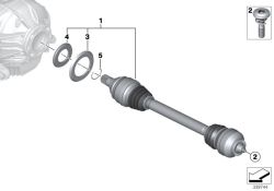 Original BMW Abtriebswelle links D=40mm (33212284115)