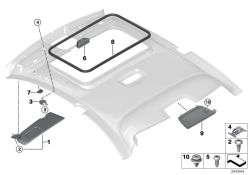 Original BMW Abstützung Himmel vorne  (51446966530)