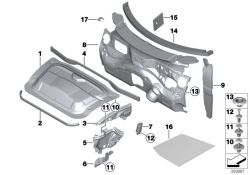 Isolamento calotta ammortizzatore sx  (51489803491)