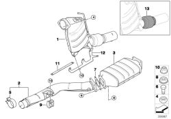 Original BMW Halter motornaher Katalysator  (18207794961)