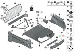 BMW original Caper. protec. rejilla de separaciónMini Clubman F54 CLUBVAN (51477363535) (51477363535)