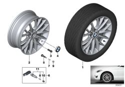 Original BMW Disc wheel, light alloy, Reflexsilber 7Jx17      ET40 (36316796205)