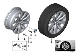 BMW original Llanta de metal ligero Reflex-Silber 7,5Jx17   ET:37 (36116796240)