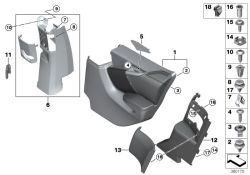 Original BMW Türverkleidung hinten links carumgrau (51427377285)