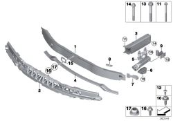 Soporte parachoques delantero abajo  (51647279726)