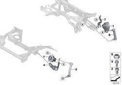 Original BMW Halter Höhenstandssensor vorne  (37142284257)