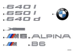Sigle d`origine BMW - M6 - (51138054466)