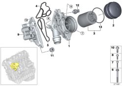 Original BMW Thermostatgehäuse mit Thermostat 116 CEL (11427850293)