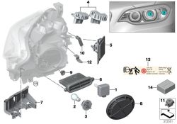 Module d`attaque projecteur d`origine BMW  (63117363091)