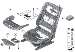 BMW original Mecanismo asiento de confort. izq. 6er G32 (52107351859) (52107351859)
