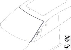 Joint de pare-brise supérieur d`origine BMW  (51317301012)