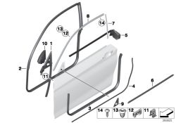 Original BMW Corner moulding, interior left  (51337269359)