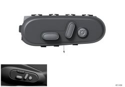 BMW original Interruptor regulac. asiento acomp.Mini Paceman R61 (61319384939) (61319384939)