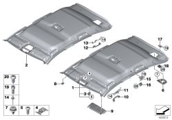 Original BMW Himmel Normaldach everestgrau (51447359383)