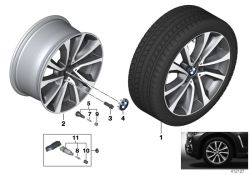 Original BMW Scheibenrad Leichtmetall Ferricgrey 9Jx19     ET:48 (36116858874)