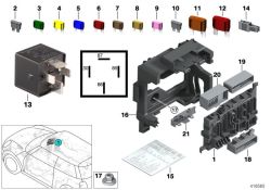 Fusibile marrone 7,5A (61131372524)