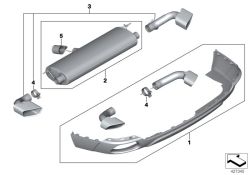 Original BMW Endrohrblende Chrom M Performance (18302358257)