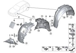 Original BMW Staulippe vorn links M (51718064277)